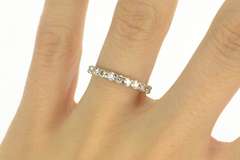 18K White Gold 0.50 Ctw Diamond Classic Wedding Band Ring