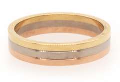 Cartier Vendome Louis Wedding Band Ring in 18K W/Box and Bag