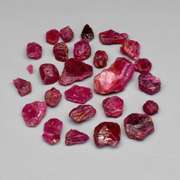 Unheated 23.49ct collectors uncut Ruby set