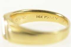 14K Yellow Gold Diamond Classic Vintage Wedding Band Ring