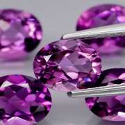 Glittering 5.88ct 8x6mm real Bolivian Amethyst set
