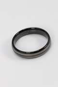 Men's Tungsten Carbide Gray Black Two Tone Wedding Band Comfort Fit Ring Size 15