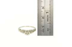 14K White Gold 1940's Diamond Classic Promise Engagement Ring