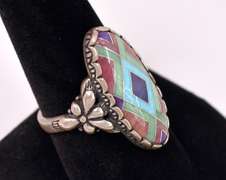 Multi-gem Sterling Silver Ring