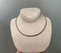 14kt Solid Tri-Color Gold Beaded Necklace