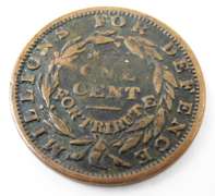Millions for Defense 1837 One Cent for Tribute Coin