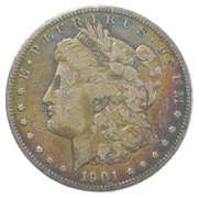 1901-O Morgan Silver Dollar- Great Color/Tone