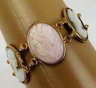 1940's Ronci Gold Filled Large Cameo Bracelet