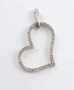 nice Contemporary White Gold Diamond Heart