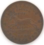 1837 Jackass Turtle Hard Times Token HT-33 R-1