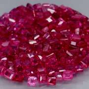 Thai pink! 3.26ct 180 piece princess cut Ruby set