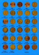 Set of Lincoln Wheat Cents 1941-1975-S in Album
