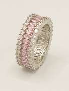 Stunning Pink & White Sapphire Band Ring