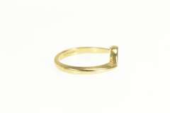 14K Yellow Gold Curved Stackable Contour Wedding Band Ring