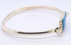Vintage 925 Sterling Silver Turquoise Bangle