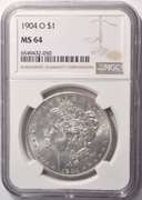 1904-O Morgan Silver Dollar NGC MS64