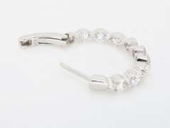 Inside-Out Diamond Hoop Earrings made in 14k White Gold
