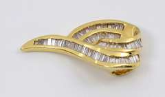 Sparkling Channel Set Baguette Pendant