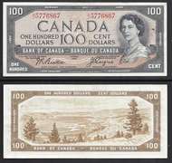 $100 1954 Canadian Note Circulated