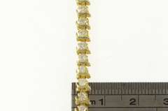 14K Yellow Gold 1.75 Ctw Diamond Wavy Vintage Tennis Bracelet