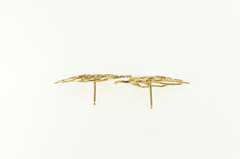 14K Yellow Gold Black Hills Two Tone Leaf Cluster Stud Earrings