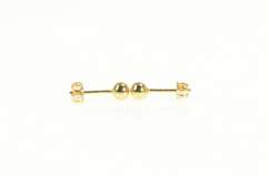 10K Yellow Gold 3.9mm Ball Sphere Round Classic Stud Earrings