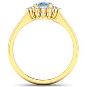 14 Kt White Gold Aquamarine Earrings