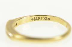 14K Yellow Gold Classic Diamond Vintage Wedding Band Ring