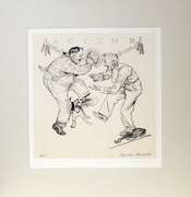 Extremely rare and collectable hand signed Norman Rockwell