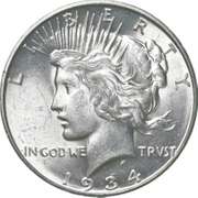 1934-D Peace Silver Dollar