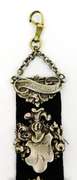 Fabulous 1900 Sterling Mourning Watch FOB