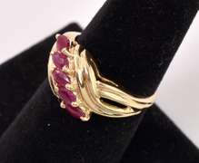 Radiant Ruby Ring in 14K Yellow Gold