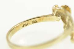 10K Yellow Gold Elephant Strength Symbol Animal Ring