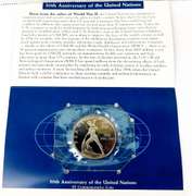 50th Anniversary of United Nations $5 Peace Coin, Uncirculated
