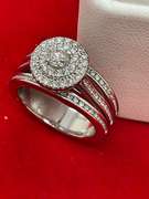 CERTIFIED LADIES PLATINUM AND DIAMOND RING