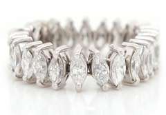 2.50ctw Marquise Diamonds Flexible Eternity Band Ring in Platinum
