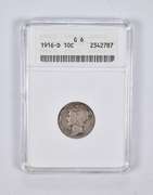 G6 1916-D Mercury Dime ANACS