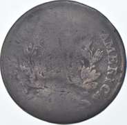 1802 Draped Bust Large Cent - Counter Stamped "Portlan"