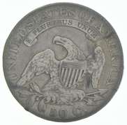 ERROR 1825 Capped Bust Half Dollar Planchet Crack 103