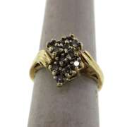 14k Gold Steeped Diamond Ring