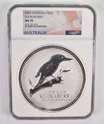 MS70 2003 Australia 30 Dollars 1 Kilo .999 Fine Silver Kookaburra - Graded NGC