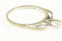 14K White Gold 0.15 Ct Diamond Solitaire Promise Engagement Ring