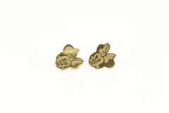 10K Yellow Gold Walt Disney Productions Minnie Mouse Stud Earrings