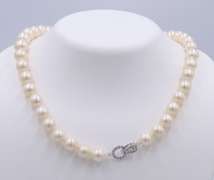 Fancy White Fresh Water Pearl Necklace