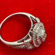 CERTIFIED 14K WHITE GOLD AND DIAMOND RING