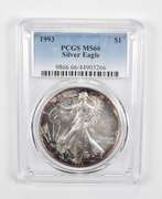 MS66 1993 American Silver Eagle - Graded PCGS