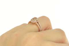 14K Rose Gold 2.53 Ctw Morganite VS Diamond Engagement Ring