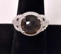 Smoky Quartz Set In Sterling