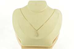 14K White Gold 0.25 Ctw Curvy Diamond Graduated Wave Pendant