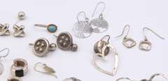 Group Lot of Vintage 925 Sterling Silver Earrings
